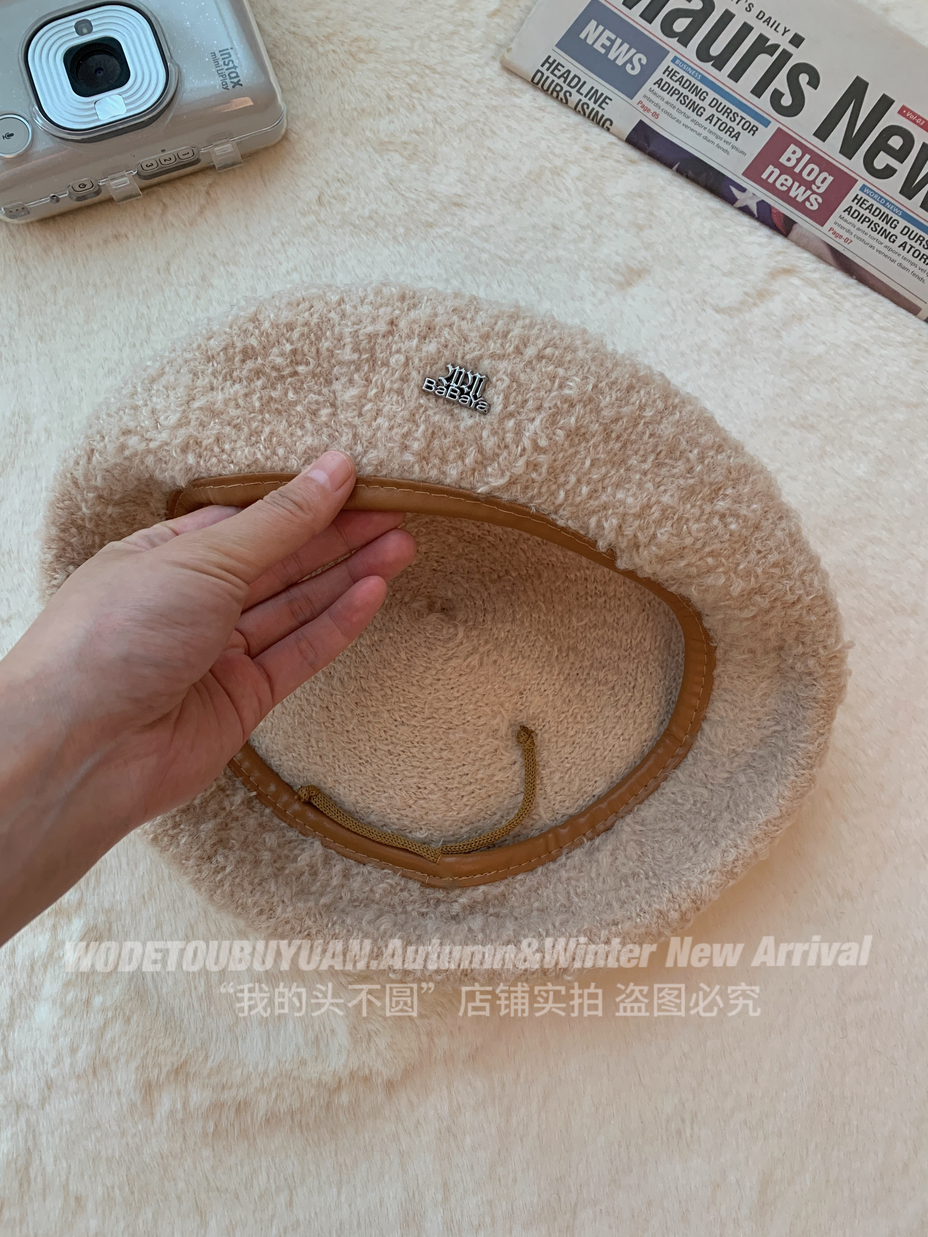 Lambswool Beret Hat for Women - 2023 New Style, Large Head Circumference, Flattering Fit, Versatile Painter Hat, Chic Fashion Accessory