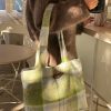 Large Capacity Wool Shoulder Tote Bag - Versatile Casual Fashion Bag for Everyday Use
