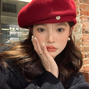 Large Head Circumference Wool Beret - 'My Head is Not Round' Autumn Winter 2024 Style for a Flattering Fit
