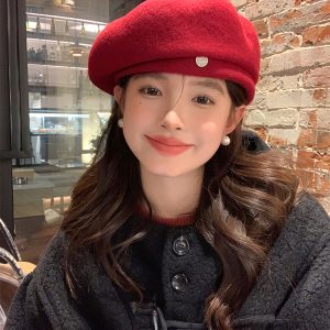 Large Head Circumference Wool Beret - 'My Head is Not Round' Autumn Winter 2024 Style for a Flattering Fit