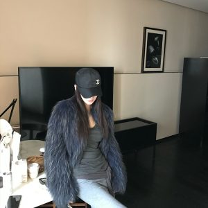 Layered Galaxy Raccoon Fur Double-Sided Woven Short Slim Coat for Women - High-End Fashion Outerwear