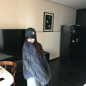 Layered Galaxy Raccoon Fur Double-Sided Woven Short Slim Coat for Women - High-End Fashion Outerwear