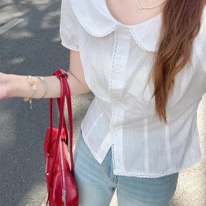 Light Blue High-Waisted Wide-Leg Flared Jeans for Women - Summer Slim Fit Non-Skinny Straight Pants, Trendy Casual Style