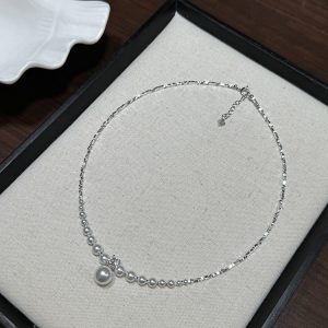 Light Luxury Pearl Gradient Necklace for Women, Niche Design, Elegant Jewelry, Trendy Accessory, Perfect for Special Occasions