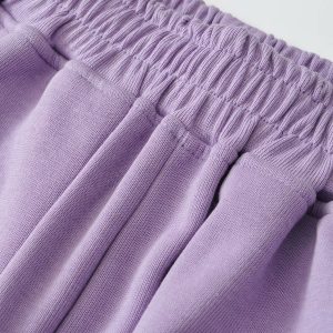 Light Purple Tapered Joggers for Women – Summer 2022 Thin Jazz Straight-Leg Casual Pants, Trendy 90s Style