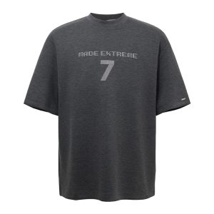 Lightweight Digital 7 Print Short Sleeve T-Shirt for Summer - Versatile and Cool Casual Tee for Everyday Wear