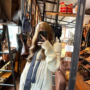 Lightweight Hollow Knit Pullover Sweater for Women - Slimming Loose Fit, Casual Style, Perfect for Layering and Everyday Wear