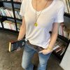 Linen Blend Snowflake Tee - Perfect Fit for Hot Summer Days, Trendy Summer Fashion, Lightweight and Breathable
