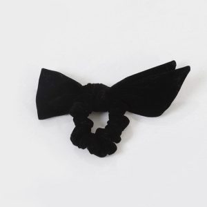 Little Witch Velvet Bow Ribbon Hairband for Top Bun Volume - Korean Style Hair Accessory