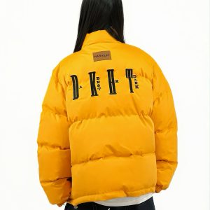 Loose Unisex Bread Jacket with Letter Embroidery – Thick Cotton Winter Coat for Couples, National Trend Fashion Outerwear