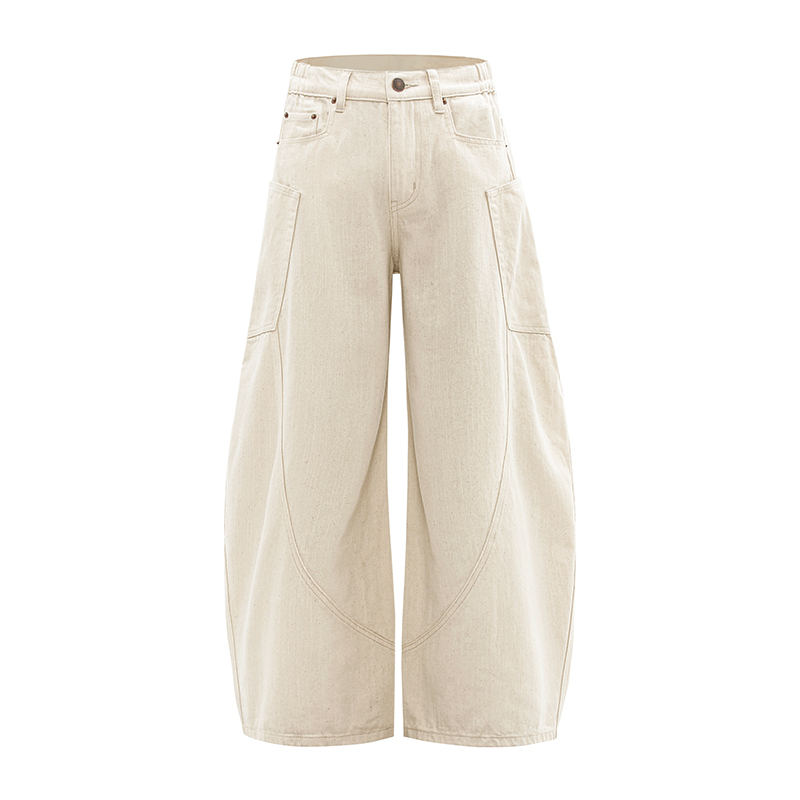 Loose Wide-Leg Casual Pants for Summer 2025 - American Streetwear Curved Knife Design, Trendy Wide Fit Denim Trousers