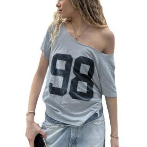 Loose Women's T-shirt with Personalized Digital Print, Round Neck, Casual Short Sleeve, European American Street Style