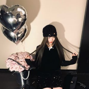 Luxurious Velvet Straight Skirt with Sequin Embroidered Vest Dress for Girls - Chic Rich Girl Style, Perfect for 90s and Y2K Fashion