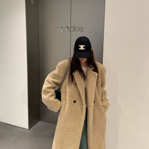 Luxury Eco-Friendly Faux Fur Long Wool Coat for Women - Stylish Outerwear for Spring & Winter, Chic Upper East Side Fashion