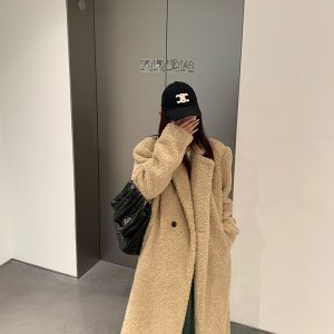 Luxury Eco-Friendly Faux Fur Long Wool Coat for Women - Stylish Outerwear for Spring & Winter, Chic Upper East Side Fashion