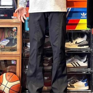 Men's American-Style Thin Waterproof Quick-Dry Cargo Pants, Diagonal Cut Casual Outdoor Straight-Leg Summer Trousers