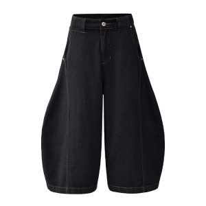 Men's American Vintage Loose Fit Denim Shorts - Trendy 2025 Hip Hop Street Style Casual 90s Inspired Fashion
