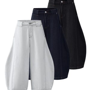 Men's American Vintage Loose Fit Denim Shorts - Trendy 2025 Hip Hop Street Style Casual 90s Inspired Fashion