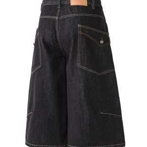 Men's Cowboy Loose Wide-Leg 7/10 Pants with Side Pockets - Summer 2025 Fashion, Relaxed Fit Five-Point Style