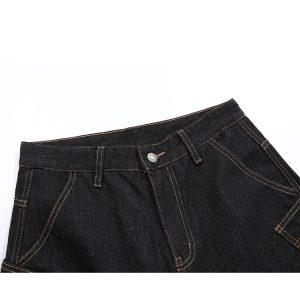 Men's Cowboy Loose Wide-Leg 7/10 Pants with Side Pockets - Summer 2025 Fashion, Relaxed Fit Five-Point Style