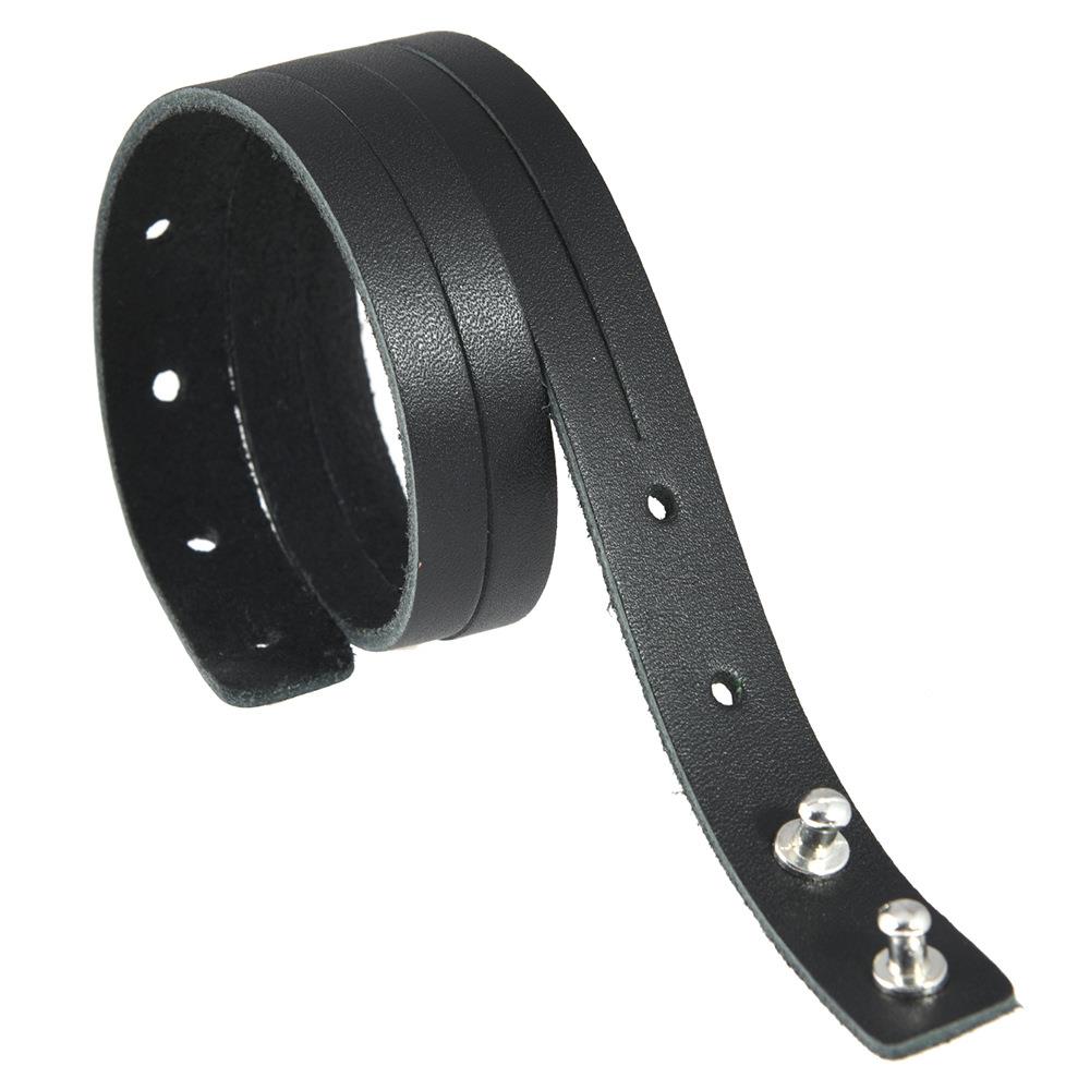 Men's Double Wrap Leather Bracelet - European American Style, Creative Adjustable Design for Versatile Fashion Appeal