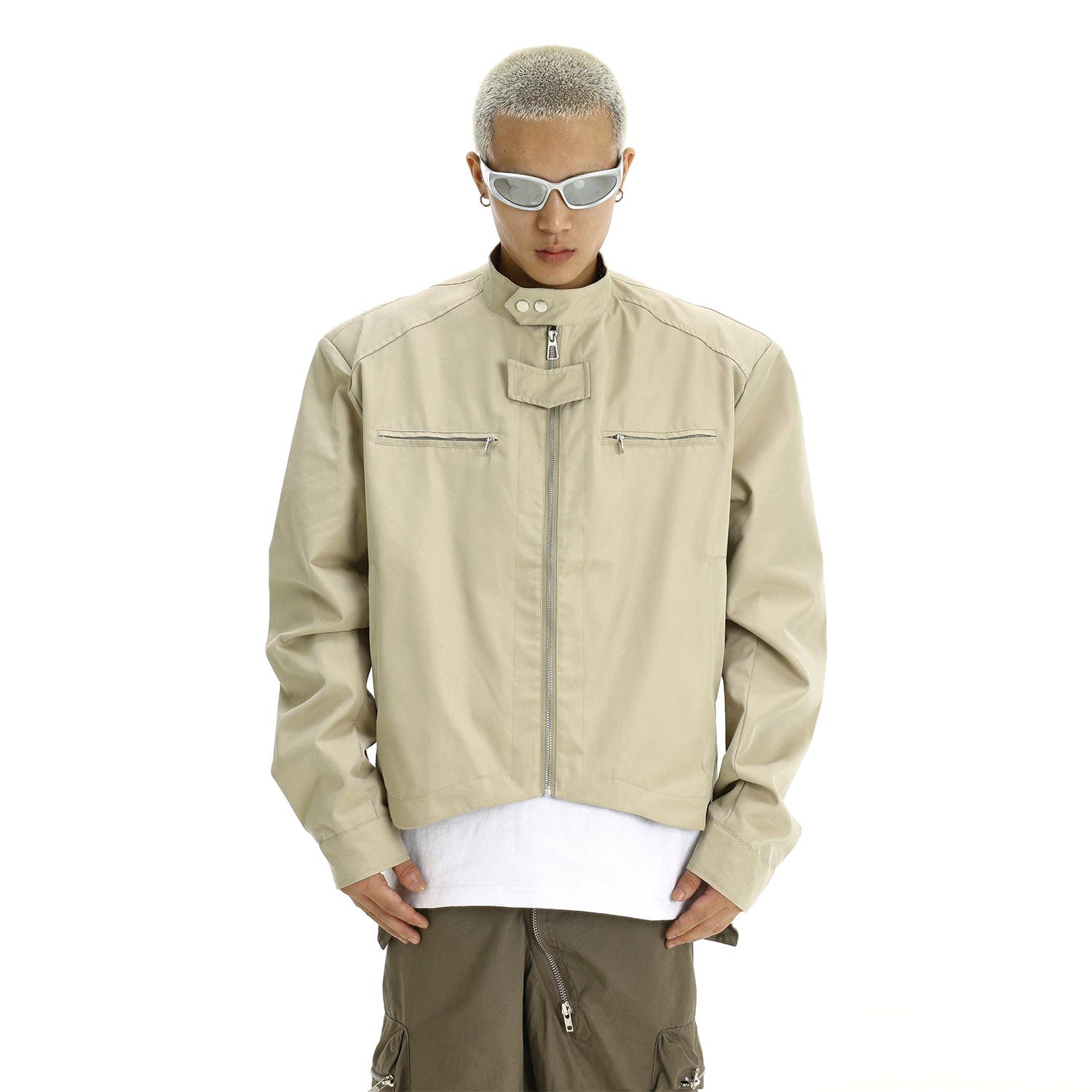Men's High-End Shoulder Pad Short Motorcycle Jacket - Stylish American Streetwear, Loose Casual Coat for Autumn & Winter
