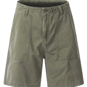 Men's Japanese Casual Wide-Leg Work Shorts - Trendy Loose Fit Mid-Length Five-Point Summer Style