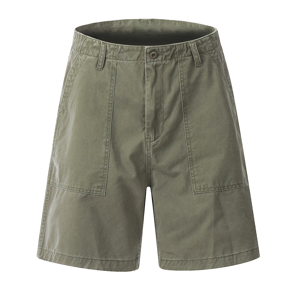 Men's Japanese Casual Wide-Leg Work Shorts - Trendy Loose Fit Mid-Length Five-Point Summer Style