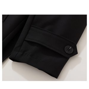 Men's Mid-Length Hooded Windbreaker Coat - Trendy Korean Style Faux Two-Piece Over-Knee Jacket for Autumn Winter Fashion