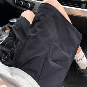 Men's Quick-Dry Cargo Shorts - American Style Loose Gray Summer Beach Shorts, Casual Tactical Five-Point Sports Shorts