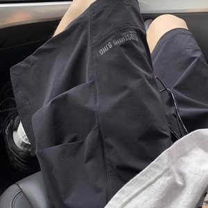 Men's Quick-Dry Cargo Shorts - American Style Loose Gray Summer Beach Shorts, Casual Tactical Five-Point Sports Shorts