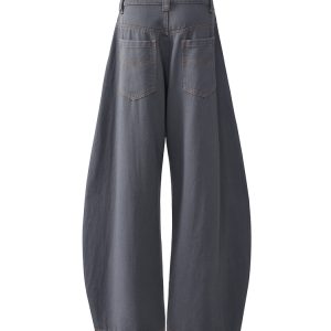 Men's Simple Versatile Wide-Leg Jeans - Trendy Curved Blade Pants for Summer 2025, Casual Y2K Style Denim