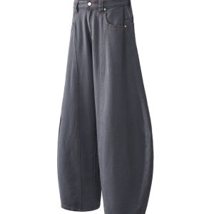 Men's Simple Versatile Wide-Leg Jeans - Trendy Curved Blade Pants for Summer 2025, Casual Y2K Style Denim