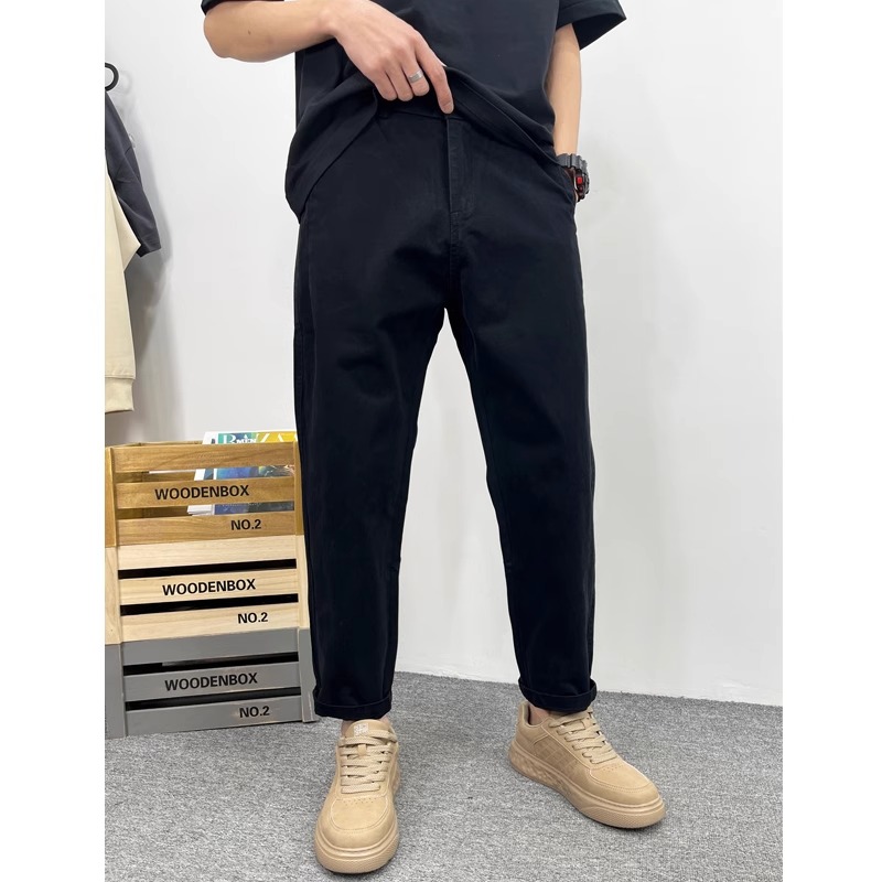 Men's Summer Casual Wide-Leg Harem Pants - High-End Loose Fit Workwear for a Cool, Effortless Look