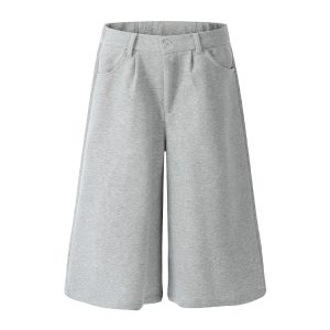 Men's Summer Knitted Shorts - Loose Straight Fit, Casual Seven-Point Style, American Fashion 2025