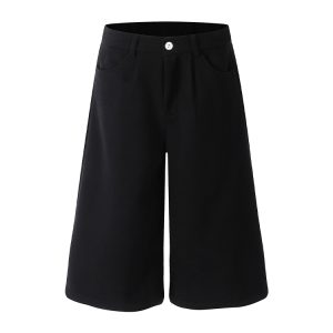 Men's Summer Knitted Shorts - Loose Straight Fit, Casual Seven-Point Style, American Fashion 2025