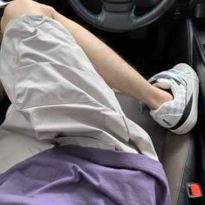Men's Summer Thin Ice Silk Casual Shorts, Loose Trendy Beach Pants with Functional Pleats, American Style Five-Point Shorts for Warm Weather