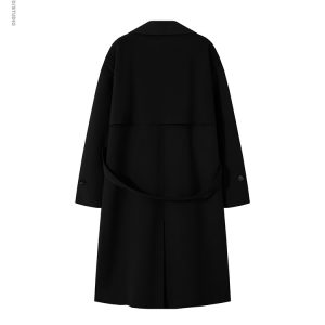 Mid-Length Double-Sided Woolen Coat for Men - Korean Style Winter Trench Coat in Red - High-End Fashion Outerwear