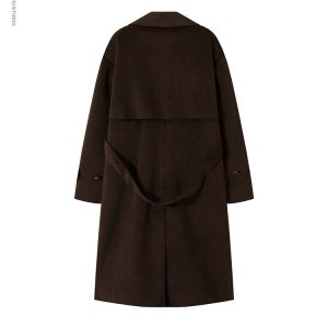 Mid-Length Double-Sided Woolen Coat for Men - Korean Style Winter Trench Coat in Red - High-End Fashion Outerwear