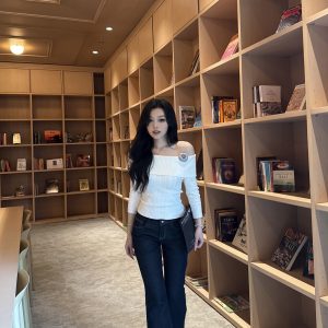 Mid-Rise Flared Cheating Pants for Women - Graceful Figure Cow Print, Long Leg, Chic Y2K Style