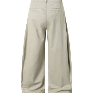 Military Green Cargo Pants for Men - American Straight Loose Ulzzang Trendy Wide-Leg Casual Trousers for Y2K and Streetwear Style