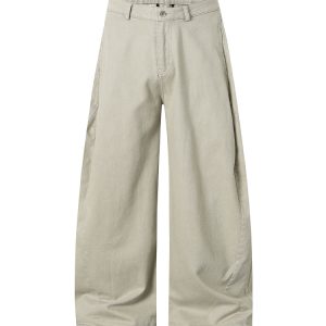 Military Green Cargo Pants for Men - American Straight Loose Ulzzang Trendy Wide-Leg Casual Trousers for Y2K and Streetwear Style