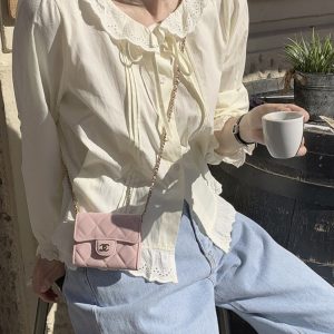 Milk Yellow Ruffled Bubble Shirt with Crochet Lace Top - Korean Style Trendy Blouse for a Chic Y2K Look