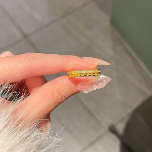 Minimalist Adjustable Diamond-Shaped Ring for Women - Versatile Light Luxury Thin Band, Niche High-End Ins Style Jewelry