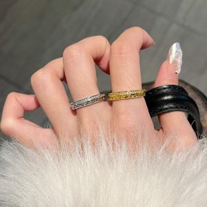 Minimalist Adjustable Diamond-Shaped Ring for Women - Versatile Light Luxury Thin Band, Niche High-End Ins Style Jewelry