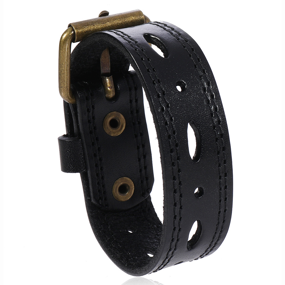 Minimalist Artistic Leather Bracelet - Adjustable Versatile Design for Everyday Wear, Perfect for Layering and Statement Looks