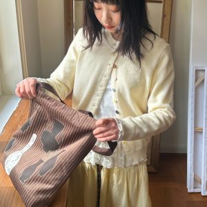 Minimalist Chinese Style Canvas Shoulder Bag - Artistic 'Empty Vase' Design, Lightweight Niche Fashion Tote