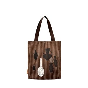 Minimalist Chinese Style Canvas Shoulder Bag - Artistic 'Empty Vase' Design, Lightweight Niche Fashion Tote