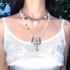 Minimalist Natural Shell Cross Collarbone Chain Necklace - Elegant Layering Neck Chain for Stylish Looks