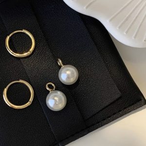 Minimalist Pearl Ear Clips in Liu Yifei Style - Versatile 90s-Inspired Accessories for Elegant Looks